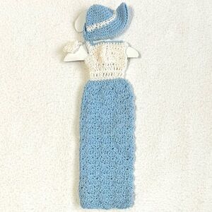 4/$20 Crocheted Handmade Barbie Dress / Gown with Hat & Evening Bag